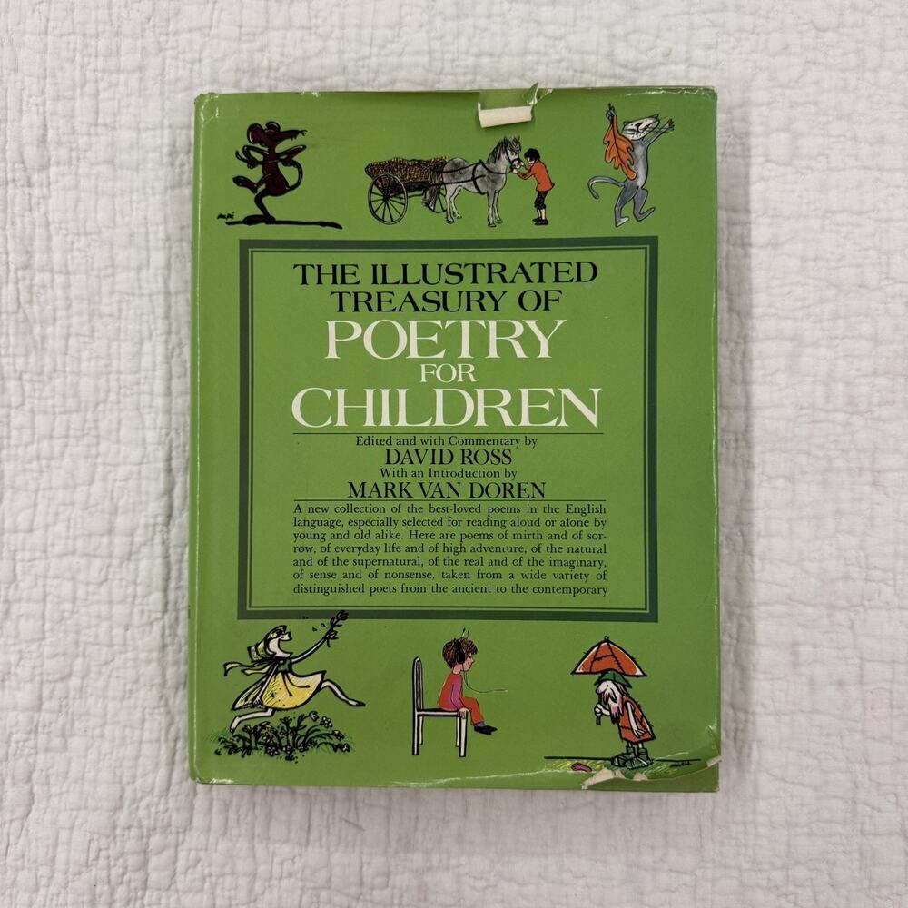 Vintage 1976 Illustrated Treasury Of Poetry For Children Hardcover Book